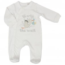 E03272: Baby " Worth The wait" Cotton Sleepsuit (NB-3 Months)